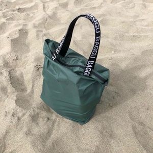 Baggu Dark Sage Green Ripstop Tote